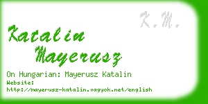 katalin mayerusz business card